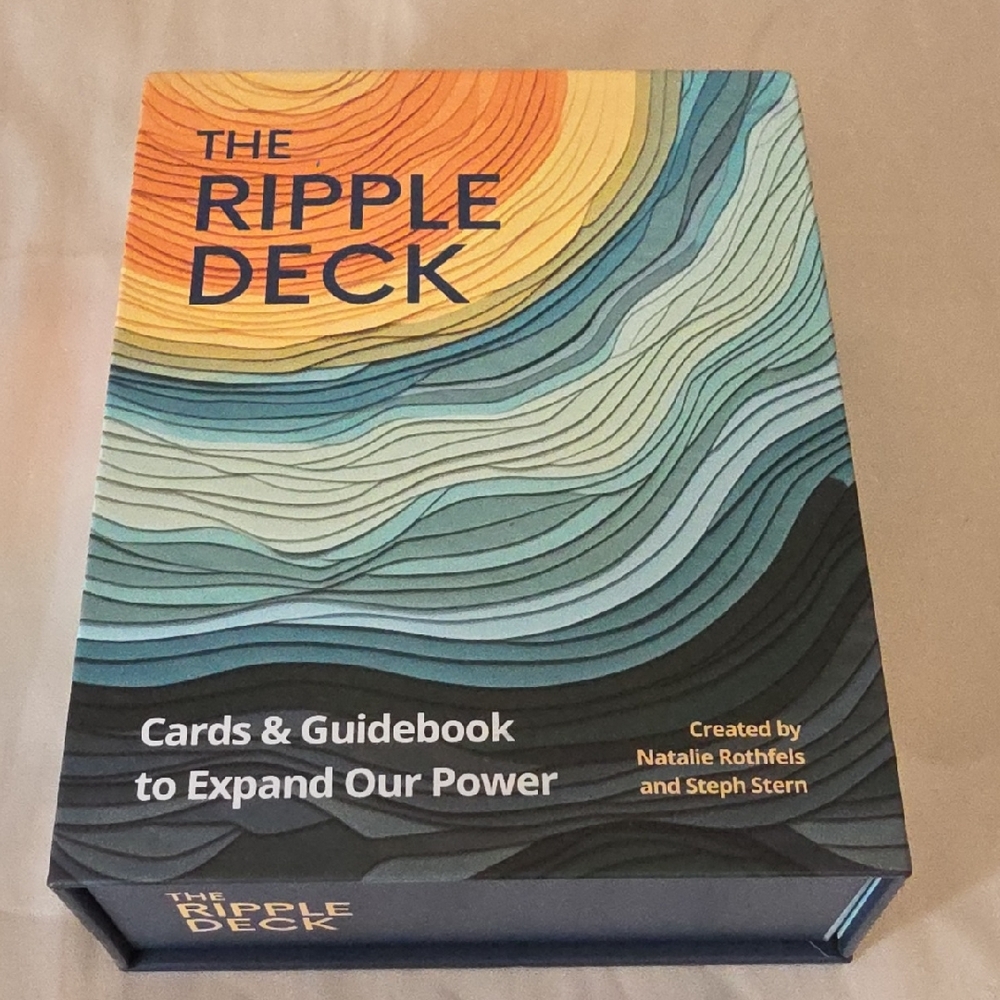 The Ripple Deck Cards & Guidebook - Multicolor Wave Design